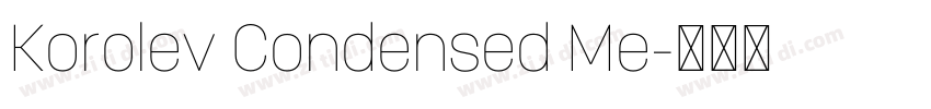 Korolev Condensed Me字体转换